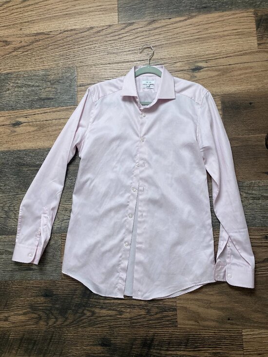 Reiss Other - REISS Men’s Medium Slim Fit Long Sleeve Dress Shirt Light Pink Button Up